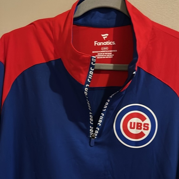 Chicago Cubs Men’s Quarter Zip Pullover Fanatics Size Large - Picture 6 of 7